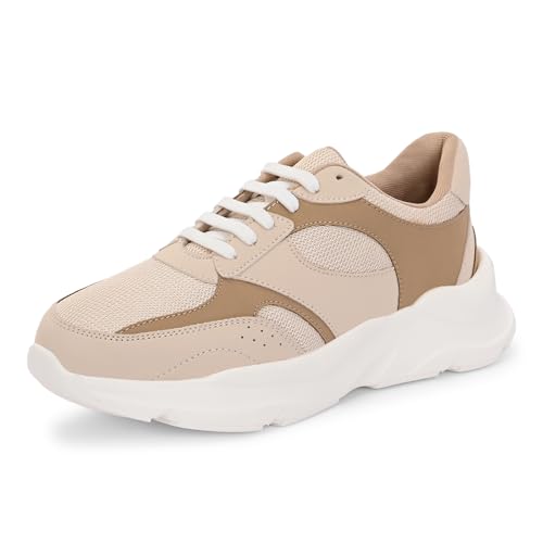 Image of Centrino Women Chunky Sneaker | Cushioned Insole for Comfort | Stylish Lace-Up Design | Perfect for Casual Shoe for Girls (A6855)