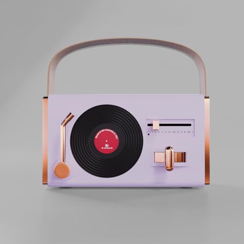 Image of Walta Elite Retro Pro Portable Bluetooth Speaker, 16W, Purple, Vintage Style, TWS Mode, BT 5.4, Type-C Charging, 5Hrs Playtime