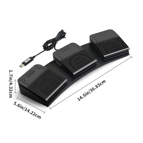 Pédale de jeu USB programmable | Commandes d'action machines de jeu triple - 6