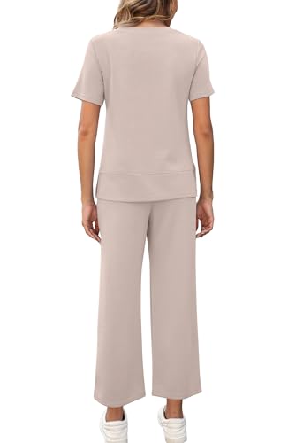 Image of XIEERDUO Women's 2 Piece Outfits Summer Lounge Sets Side Slit Loungewear