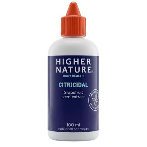 Higher Nature Citricidal Grapefruit Seed Extract - Digestive Support - Made with Grapefruits - Gluten Free - Vegetarian & Vegan - 100ml