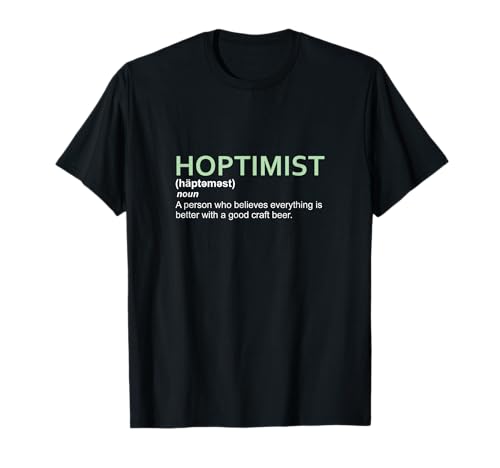 Product Image of the Original HOPTIMIST Short Sleeve Shirt for Craft Beer Lovers T-Shirt