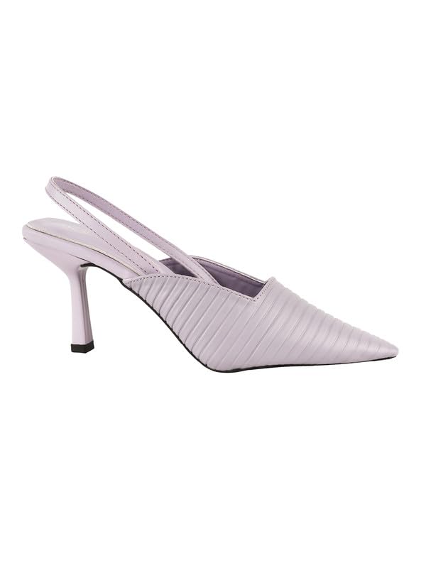 Image of The White Pole Women's Bellies Fashion Pointed Stiletto Heel Pump Shoes Mules for Office,Party and Formal Occasion