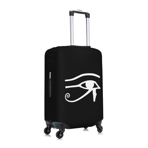 Eye of RA Horus Egyptian God Travel Luggage Cover Suitcase Protector Fits 22-25 Inch Case(Black,M)2