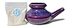 Handcrafted Ceramic Neti Pot Starter Kit w/ 2 oz Mineral Sea Salt – Durable Stoneware for Nasal Rinse – Relaxing Home Wellness Tool – Ideal Gift for Women – Helps with Snoring & Sinus Care(Purple) #5