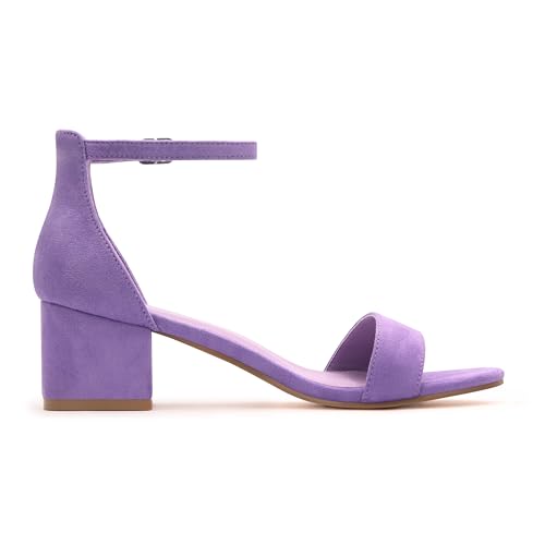 Image of PARTY Women's Open Toe Ankle Strap Low Block Chunky Heels Sandals
