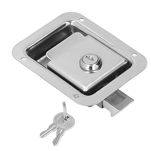 Clasken Maniglia a Paletta per Montaggio a Filo, Serratura per rimorchio da Viaggio antiruggine Resistente agli Agenti atmosferici in Acciaio Inossidabile per Cassetta degli Attrezzi per Scatola