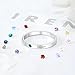 Custom Engraved Birthstone Ring - Personalized Sterling Silver Stacking Ring with Name & Birthstone - Durable, Waterproof, Tarnish Resistant Jewelry Gift for Her, Mom, Girlfriend
