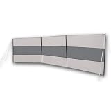 Windschutz Populär, 5x1,30 m, 170T polyester, anthrazit/grau Sicht Schutz Sonnen Camping Strand Garten, Terasse, Seitenmarkise Mit Tragetasche mit Kordelzug Mit Abspannseile und Heringe Länge: 500cm