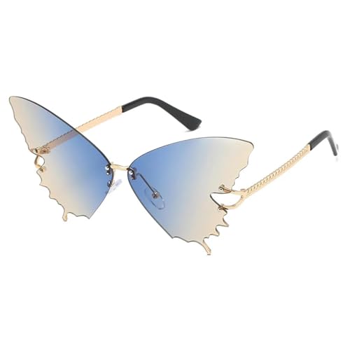 Lunettes de soleil papillon MUTYNE pour femme sans monture colorée