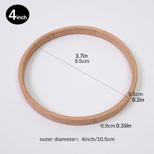 Aros de madera para manualidades: marcos de corona reutilizables para decoración 5