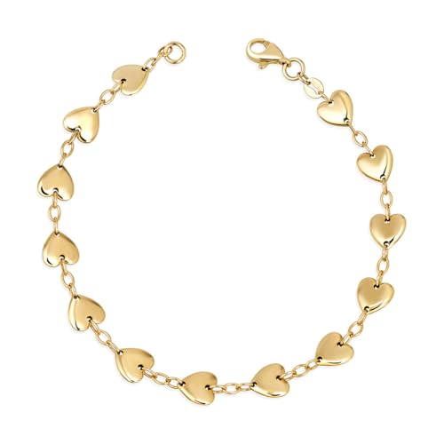 14K �S�[���h 6.5mm �n�[�g ���u�����N �u���X���b�g 7.25�C���`