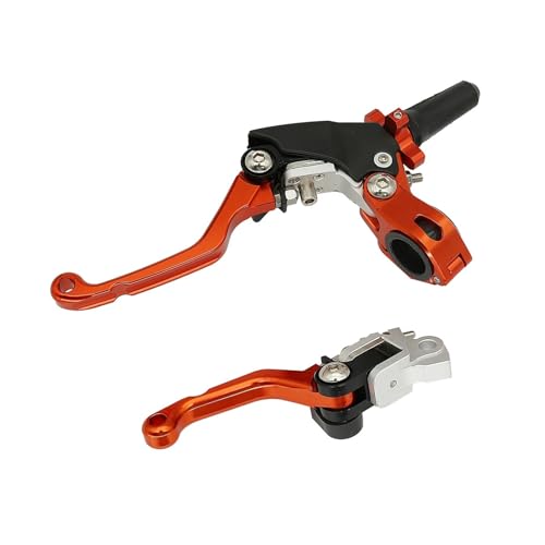 Embrayage de frein moto repliable orange anti-casse pour éviter les pannes après une chute