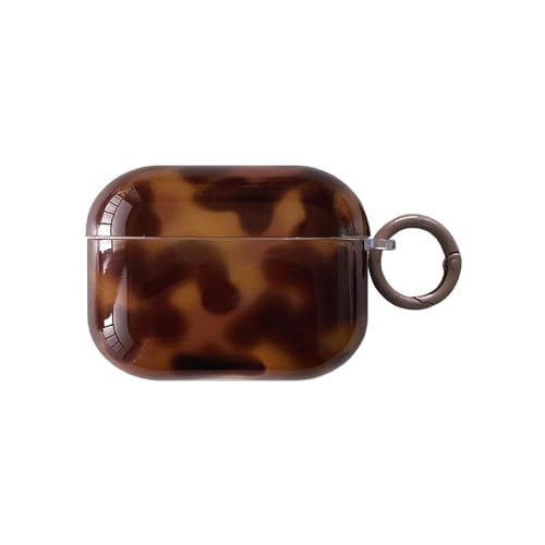Retro Chic Amber Tortoise Shell Case for AirPods Pro 3, Amber