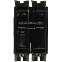 ABB Q-Line THQL21100 100A Double Pole Circuit Breaker 100 Amp Double Pole 120/240 VAC Breaker 2-Pole Standard Circuit Breaker Electrical Safety Switch Plug-in Mount Type