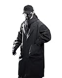 Niepce Inc Japanese Streetwear Techwear Men's Windbreaker Jackets (US, Alpha, X-Large, Regular, Regular, Standard, Black-j02)