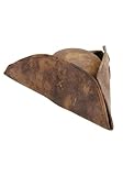 elope Disney Jack Sparrow Costume Hat for Kids - Faux Leather Tricorn, Officially Licensed, Costume Headwear Standard