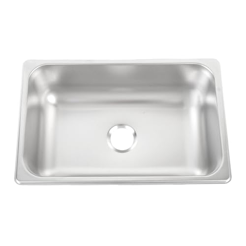 Focket 12.4 X 8.1 Pulgadas de Cocina, Caída en un Solo Tazón 304 Fregadero de Acero Inoxidable con Puerto de Drenaje de 40 Mm, Fregadero de Barra Eficiente de Servicio Pesado