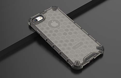 Image of Glasgow Back Case Cover Compatible with Apple iPhone 7 (Honeycomb Pattern) - Black