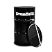 BarrelKings - Drumgrill Big BBQ Exterieur - Noir - Acier Inoxydable - Aspect Industriel - Panier à Charbon, Grille & Couvercle Inclus - 120L