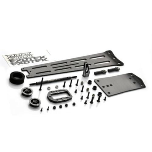 Exotek Racing 2135 Drag Slash Pro Wheelie Bar Set, 3mm CF with Single Wheel Style