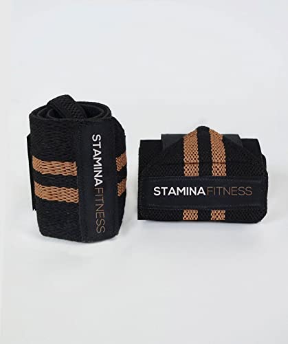Stamina Fitness Polsiere Elasticizzate Nero/Oro