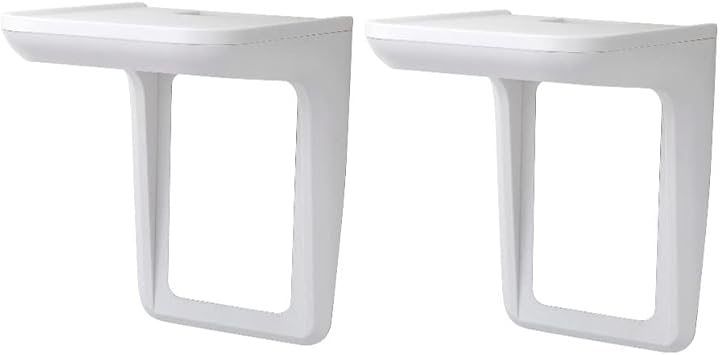 Knox Gear Outlet Wall Shelf with Built-in Cable Management Channel Multi-Purpose Outlet Organizer for Bathroom Accessories, Google Home, Amazon Echo, Dot, and Bluetooth Speakers, White Pack of 2