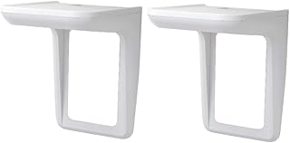 Knox Gear Outlet Wall Shelf with Built-in Cable Management Channel Multi-Purpose Outlet Organizer for Bathroom Accessories, Google Home, Amazon Echo, Dot, and Bluetooth Speakers, White (Pack of 2)
