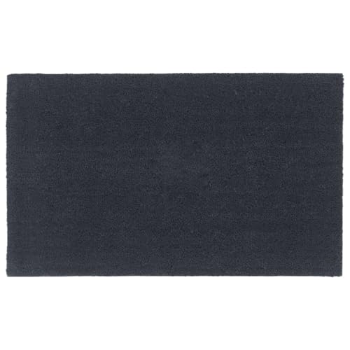 XHNIFBN Felpudo gris oscuro, 90 x 150 cm, fibra de coco con mechones, gran felpudo para interior y exterior, antideslizante, alfombrilla de coco para puerta de entrada, terraza o garaje