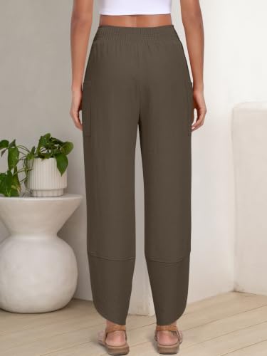 Image of ANRABESS Womens Wide Leg Palazzo Capri Barrel Pants