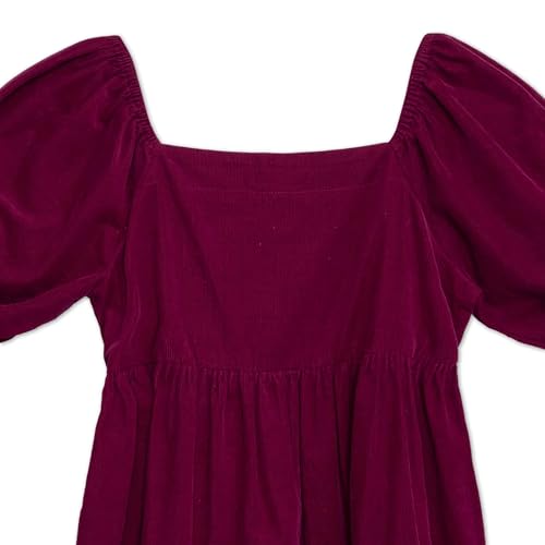Speechless Girls' Corduroy Puff Sleeve Babydoll Dress4