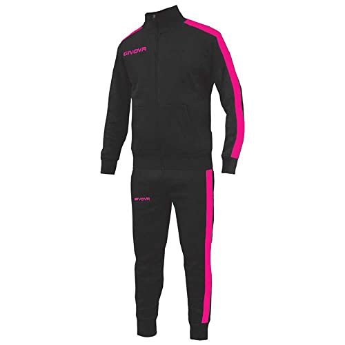 GIVOVA Tuta Felpa Revolution Senior,Nero/Fuxia,L,Unisex