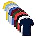 Pack de 10 Camisetas Unisex Fruit of The Loom Valueweight 100% Algodón, 10 Colores, Tallas S a 2XL, Ligereza y Comodidad (FR/ES, Letras, L, Regular, Regular, Multicolor)