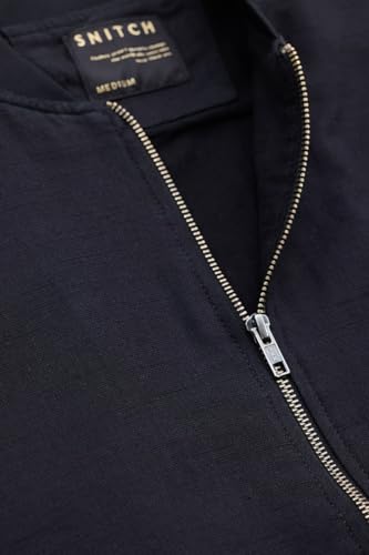 Image of SNITCH Mens Textured Relaxed Fit Jacket