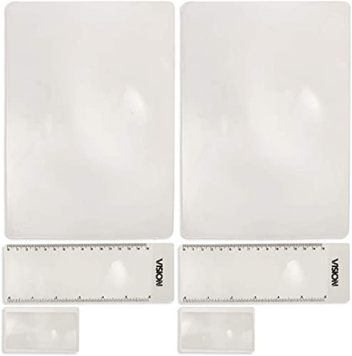 Magniset Labs PM-1 Premium 2-Pack Full Page Magnifier Set By Magniset – Fresnel Lens Plastic 7.5 Inch X 10 Inch Magnifying Sheet cover