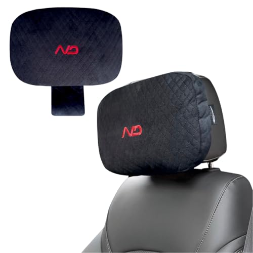 Image of Neodrift 'RearFlex' (Set of 4) | (Color - Black) Car Back Seat Neck Rest Cushion Ergonomic Neck Support with Premium Fiber Fill, Pain Relief for Neck and Shoulder
