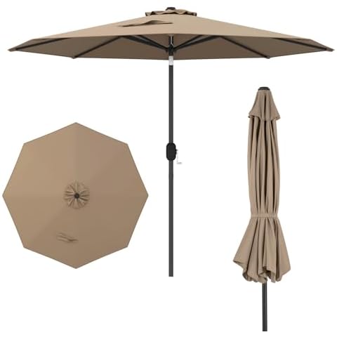 COSTWAY 2.7m Waterproof Garden Parasol Cover