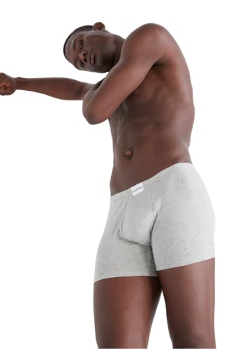 Calvin Klein Pure Cotton Stretch 3-Pack Boxer Brief Snow Heather/Grey/Black Small4