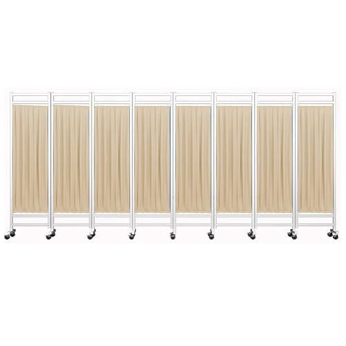 3-8 Panels Medical Privacy Screen,Folding Room Seperating Divider,6Ft High Standing Door Partition with Wheels,Ideal for Ward/Clinic/Patient/Exam(Yellow,8-Panel)