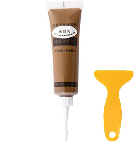 Lcmei 2023 New Furniture Scratch Repair Paste, Wood Scratch Concealer, Furniture Refinishing Repair Paint Color Paste with Scraper (Black Walnut)