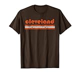 Cleveland Ohio Vintage Three Stripe Weathered T-Shirt