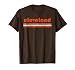 Cleveland Ohio Retro T Shirt Three Stripe Weathered Vintage