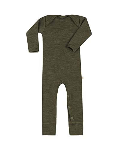 Dilling Einteiler aus natürlicher Merinowolle für Babys Dunkelgrün...