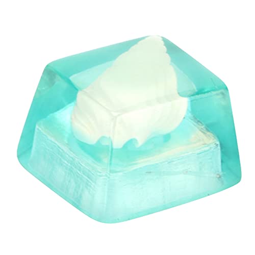 Yoidesu Resin Keycap, Artisan Keycap Hand‑Made Corrosion‑Resistant Universal Mechanical Keyboard Accessories(Blue Shell) - Image 4