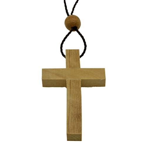 Junker Kirchenbedarf Croix Pendentif - Croix d'aube en Bois d'olivier fabriquée à Bethléem - 4,5cm Cover