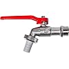 Cornat Kugelauslaufhahn – 20,95 mm (1/2 Zoll) AG – Inklusive Schlauchanschluss – Hochwertiges Messing – Ideal als Außenzapfstelle / Zapfhahn für Regentonnen / Wasserhahn / Absperrhahn / FLOR92580