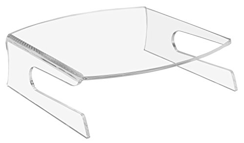 D8 Ergonomische Designer Monitorerhöhung m. Tastaturablage 27 x 25,5 x 8 cm BxTxH Acrylglas klar Monitorständer