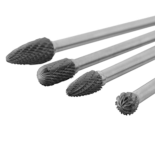Set de 4 fresas de carburo cementado para metal y madera miniatura 5