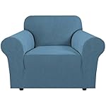 H.VERSAILTEX Armchair Cover High Stretch Sofa Slipcover 1 Piece Couch Covers for Sofa Durable Spandex Fabric Non Skid Machine Washable(Armchair 31"-47", Dusty Blue)