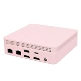 Jiawu Dwuzakresowy Komputer Stacjonarny 2.4G 5G DDR4 4.2 Kompaktowy Mały Komputer Stacjonarny do Pracy Biurowej (8G i 256G Różowy)